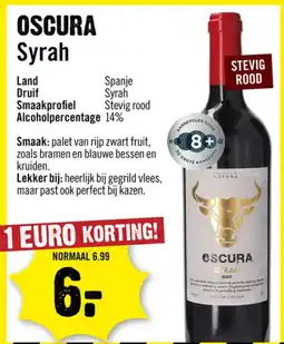 Dirck 3 Oscura Syrah aanbieding