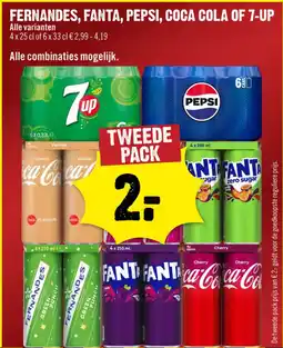 Dirck 3 Fernandes, Fanta, Pepsi, Coca cola of 7-up aanbieding