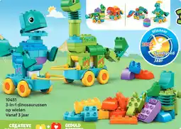LEGO 3-in-1 dinosaurussen op wielen aanbieding