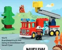 LEGO Brandweertruck met slang en brandweerman aanbieding