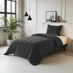 Action Lazy all-in-one dekbed Velvet - antraciet aanbieding