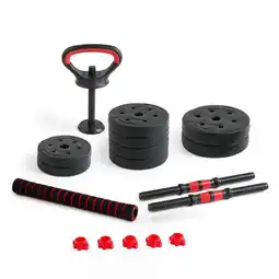 Action Halterset met stang, gewichten en kettlebell aanbieding