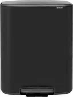 Coolblue Brabantia Bo Pedal Bin 2 x 30 Liter Matt Black aanbieding