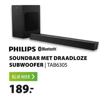 Expert Soundbar met draadloze subwoofer | tab6305 aanbieding