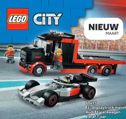 LEGO F1 displaytruck met Audi F1 racewagen aanbieding