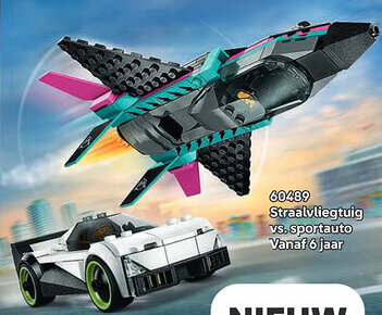 LEGO Straalvliegtuig vs. sportauto aanbieding