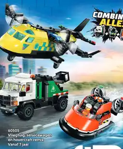LEGO Vliegtuig, servicewagen en hovercraft remix aanbieding