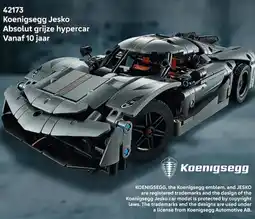LEGO Koenigsegg Jesko Absolut grijze hypercar aanbieding