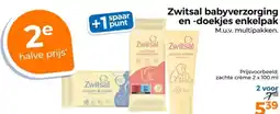 Trekpleister Zwitsal babyverzorging en doekjes enkelpak aanbieding