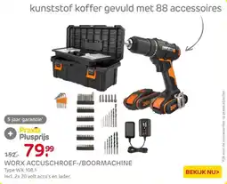 Praxis Worx accuschroef-/boormachine aanbieding