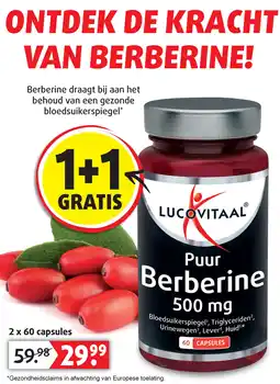Lucovitaal Lucovitaal Berberine 500 mg aanbieding