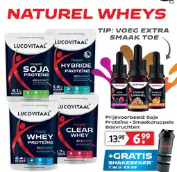 Lucovitaal Soja Proteïne + Smaakdruppels Bosvruchten aanbieding