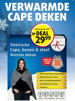 Lucovitaal Verwarmde cape deken aanbieding