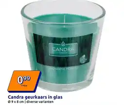 Action Candra geurkaars in glas aanbieding