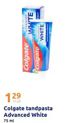 Action Colgate tandpasta Advanced White aanbieding