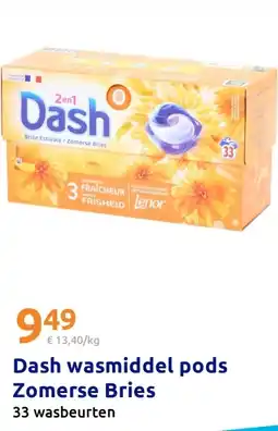 Action Dash wasmiddel pods Zomerse Bries aanbieding
