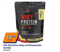 Action XXL Nutrition whey proteïnepoeder Vanille aanbieding