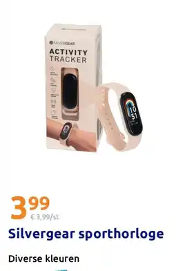 Action Silvergear sporthorloge aanbieding