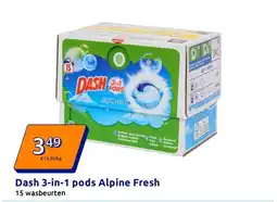 Action Dash 3-in-1 pods Alpine Fresh aanbieding