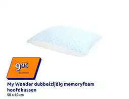 Action My Wonder dubbelzijdig memoryfoam hoofdkussen aanbieding