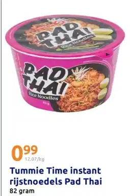 Action Tummie Time instant rijstnoedels Pad Thai aanbieding