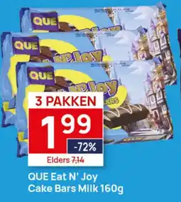 Butlon QUE Eat N' Joy Cake Bars Milk aanbieding