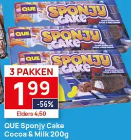 Butlon QUE Sponjy Cake Cocoa & Milk aanbieding