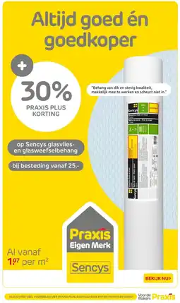 Praxis Op Sencys glasvlies en glasweefselbehang aanbieding