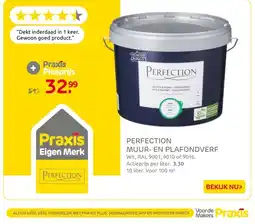 Praxis Perfection muur en plafondverf aanbieding