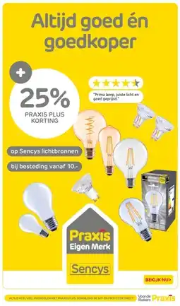Praxis op Sencys lichtbronnen aanbieding