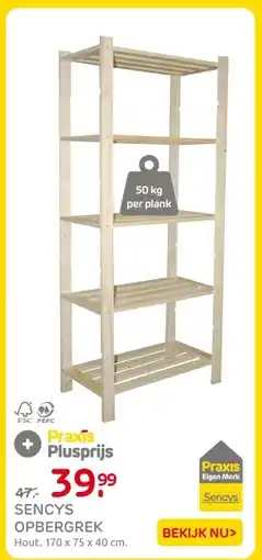 Praxis Sencys opbergrek aanbieding