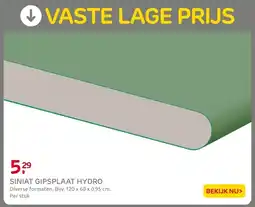 Praxis Siniat Gipsplaat hydro aanbieding