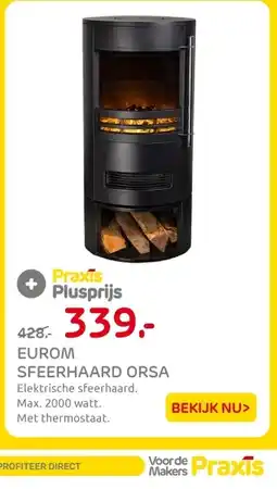 Praxis Eurom Sfeerhaard Orsa aanbieding