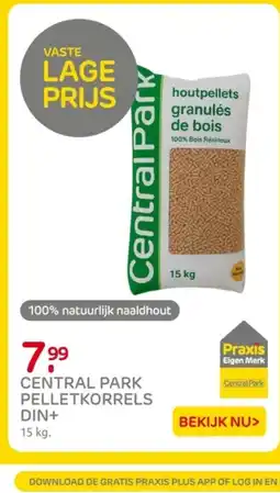 Praxis Central park pelletkorrels DIN+ aanbieding