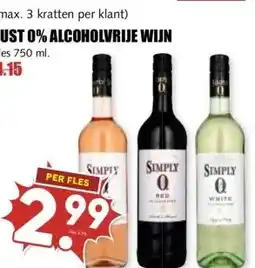 MCD Supermarkt JUST 0% ALCOHOLVRIJE WIJN aanbieding