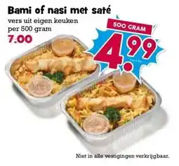 Boon`s Markt Bami of nasi met saté aanbieding