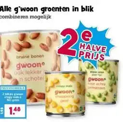 Boon`s Markt Alle g'woon groenten in blik aanbieding