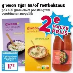 Boon`s Markt g'woon rijst en/of roerbaksaus aanbieding