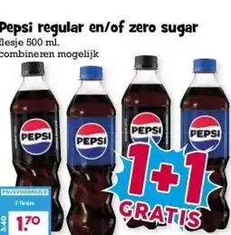 Boon`s Markt Pepsi regular en/of zero sugar aanbieding