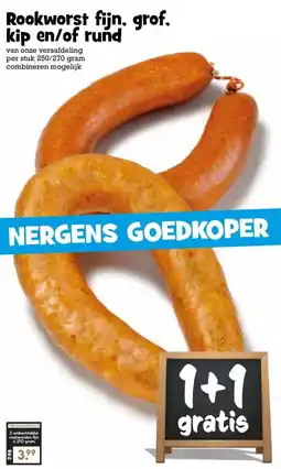 Boon`s Markt Rookworst fijn, grof, kip en/of rund aanbieding