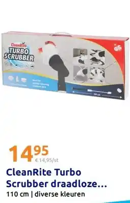Action CleanRite Turbo Scrubber draadloze reinigingsborstel aanbieding