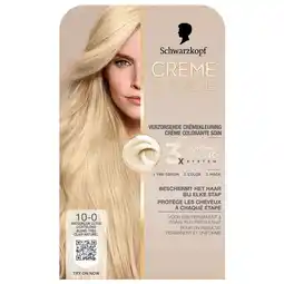 Trekpleister Schwarzkopf Creme Supreme 10-0 Natuurlijk Ultra Lichtblond Verzorgende Crèmekleuring aanbieding