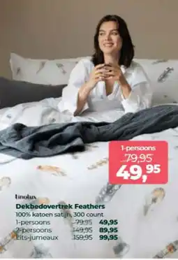 Linolux Linolux Dekbedovertrek Feathers aanbieding