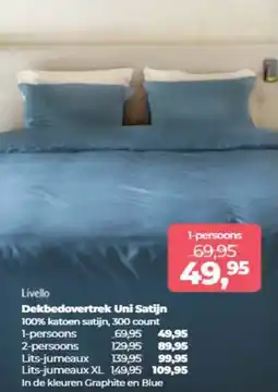 Linolux Livello Dekbedovertrek Uni Satijn aanbieding