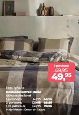 Linolux Beddinghouse Dekbedovertrek Dario aanbieding
