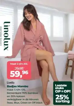 Linolux Livello Badjas Mambu aanbieding