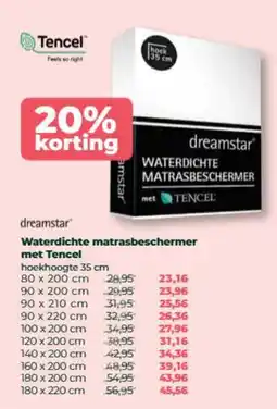 Linolux Waterdichte matrasbeschermer met Tencel aanbieding