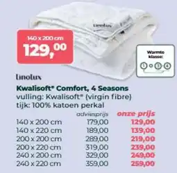 Linolux Linolux Kwalisoft Comfort, 4 Seasons aanbieding