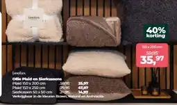 Linolux Linolux Ollie Plaid en Sierkussens aanbieding