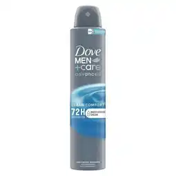 Trekpleister Dove Men+Care Advanced Clean Comfort Antitranspirant Spray aanbieding